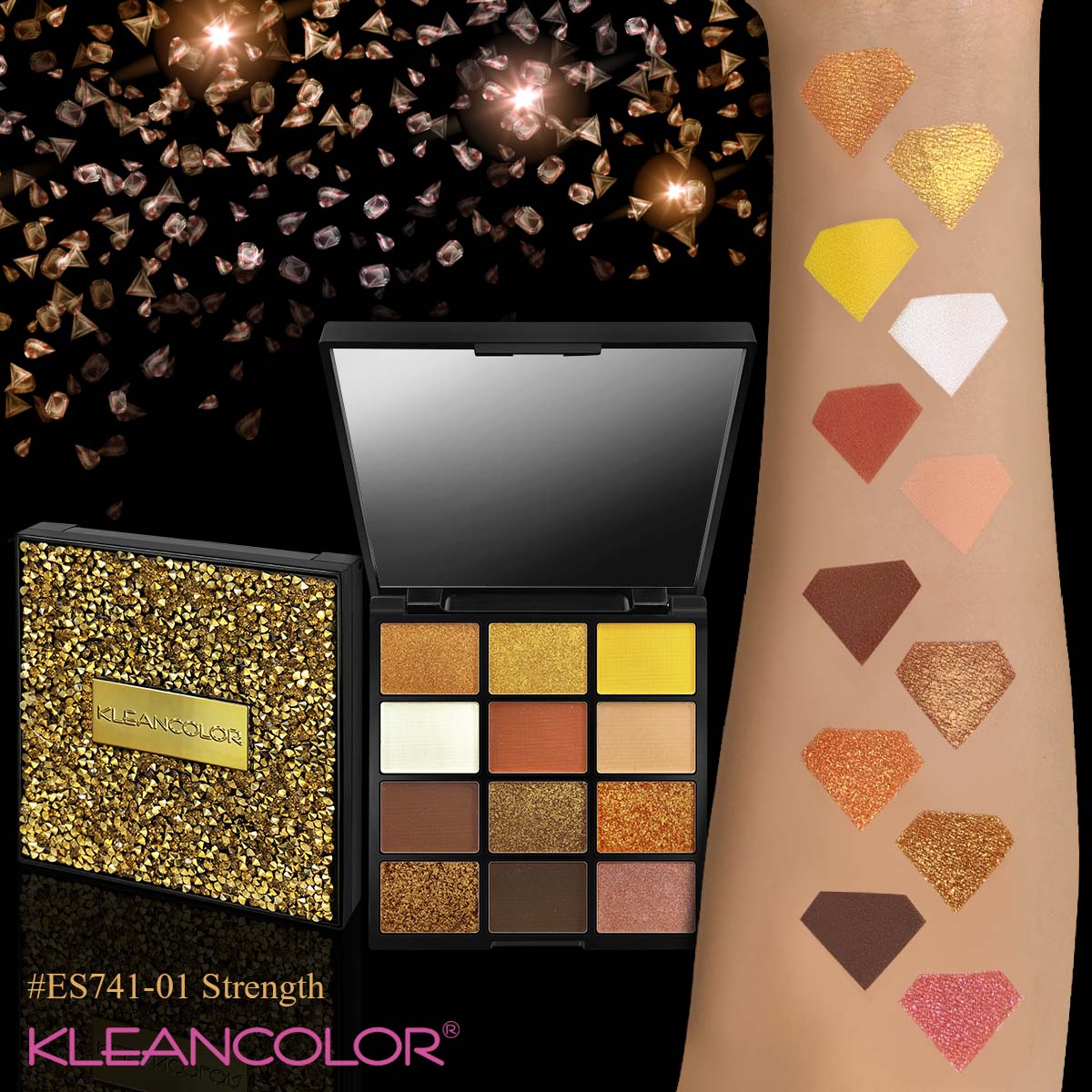 Kleancolor - Diamond Crush Palette Strength