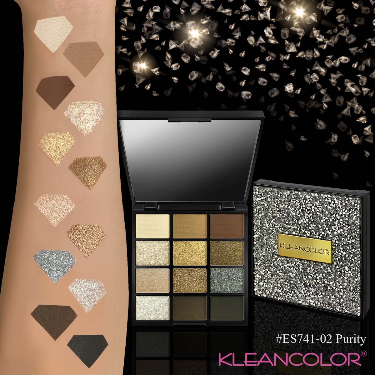 Kleancolor - Diamond Crush Palette Purity