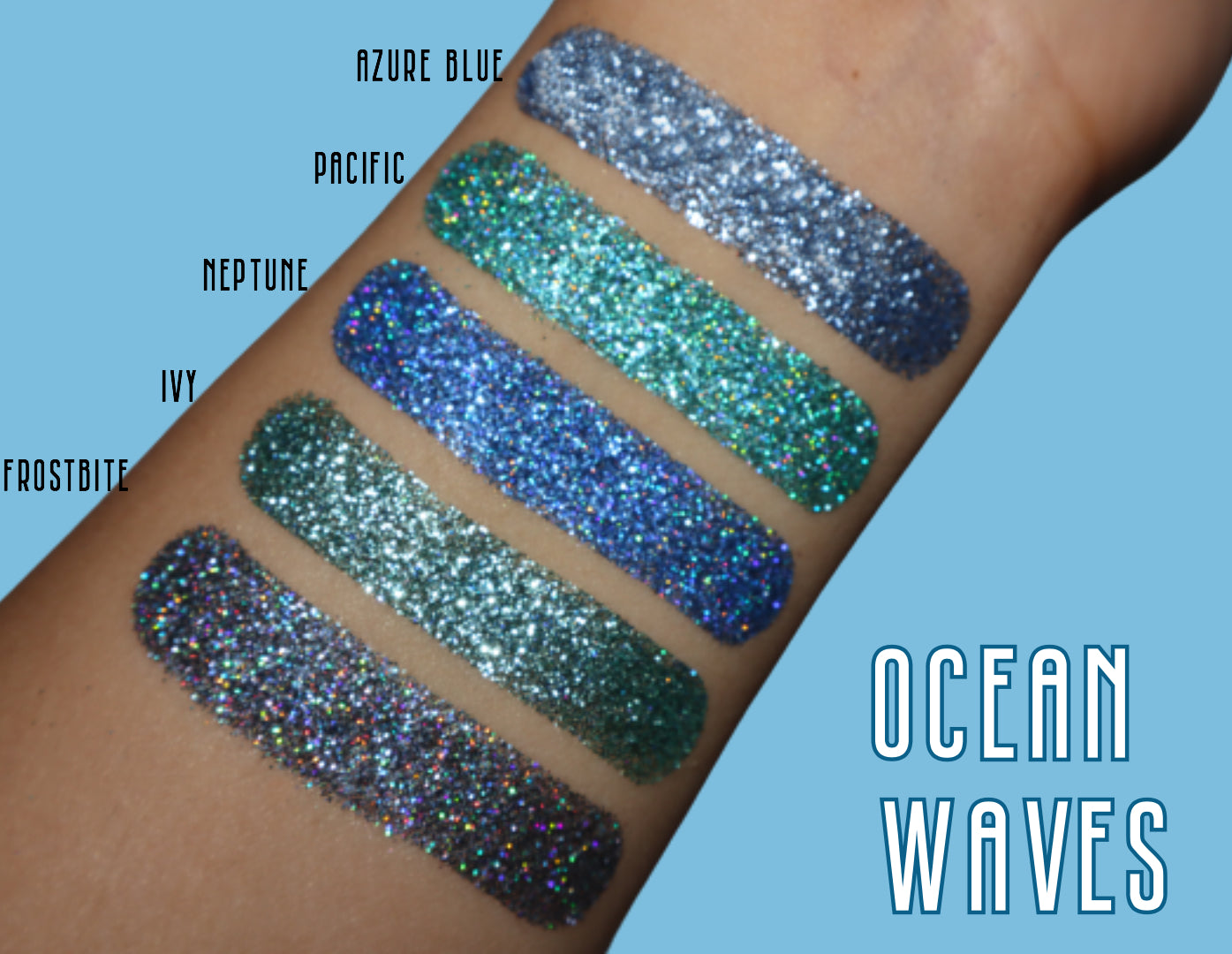 Take Two Cosmetics - Pressed Glitter Azure Blue