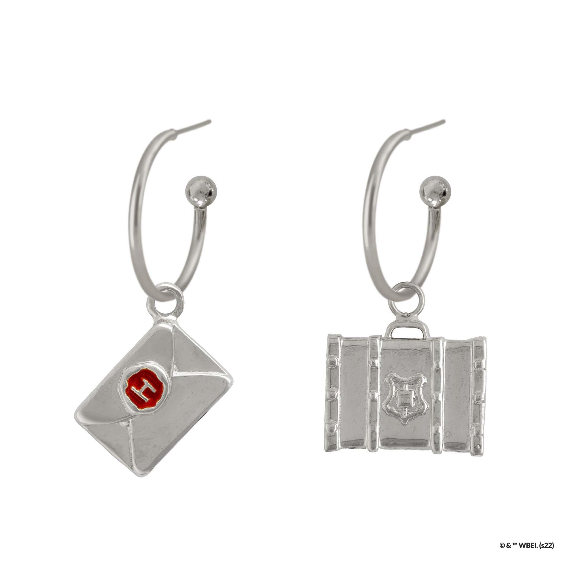 Short Story - Harry Potter Hoop Earring Hogwarts Letter Silver