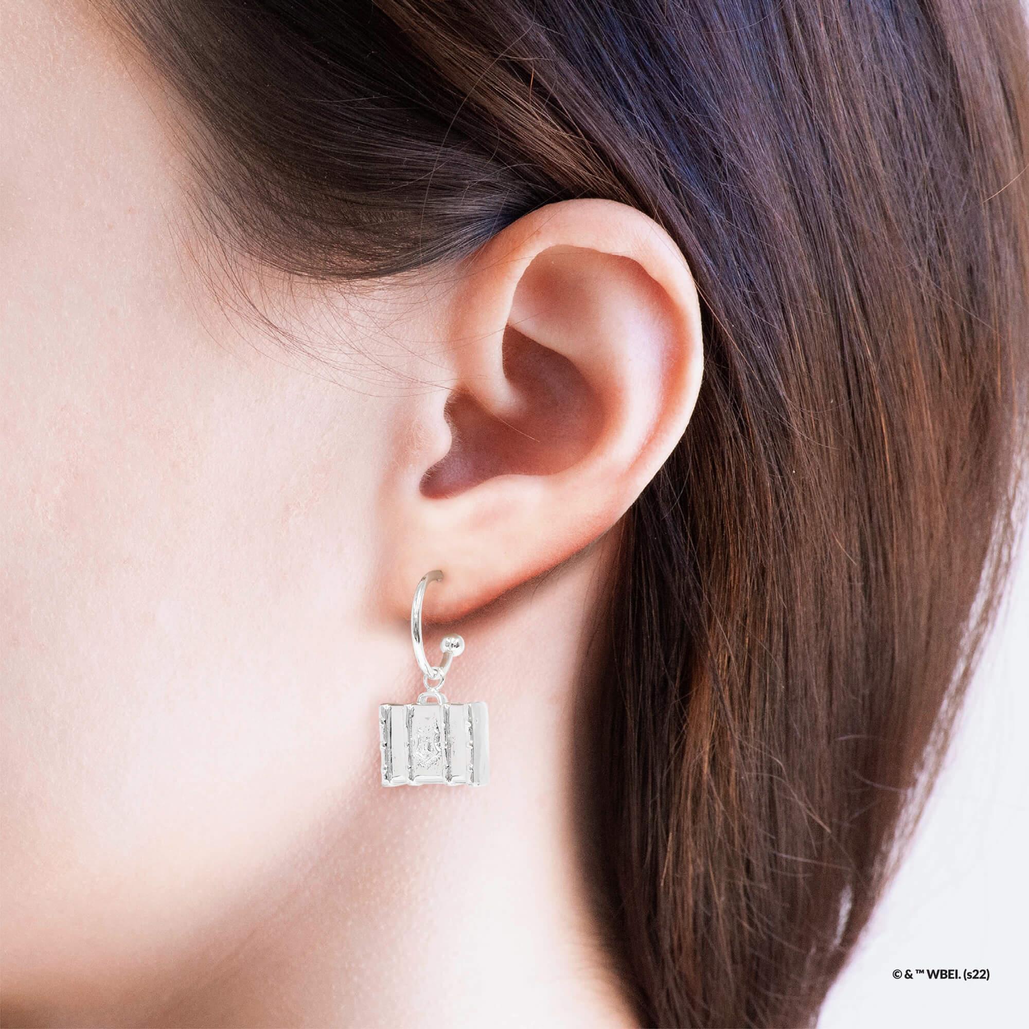 Short Story - Harry Potter Hoop Earring Hogwarts Letter Silver