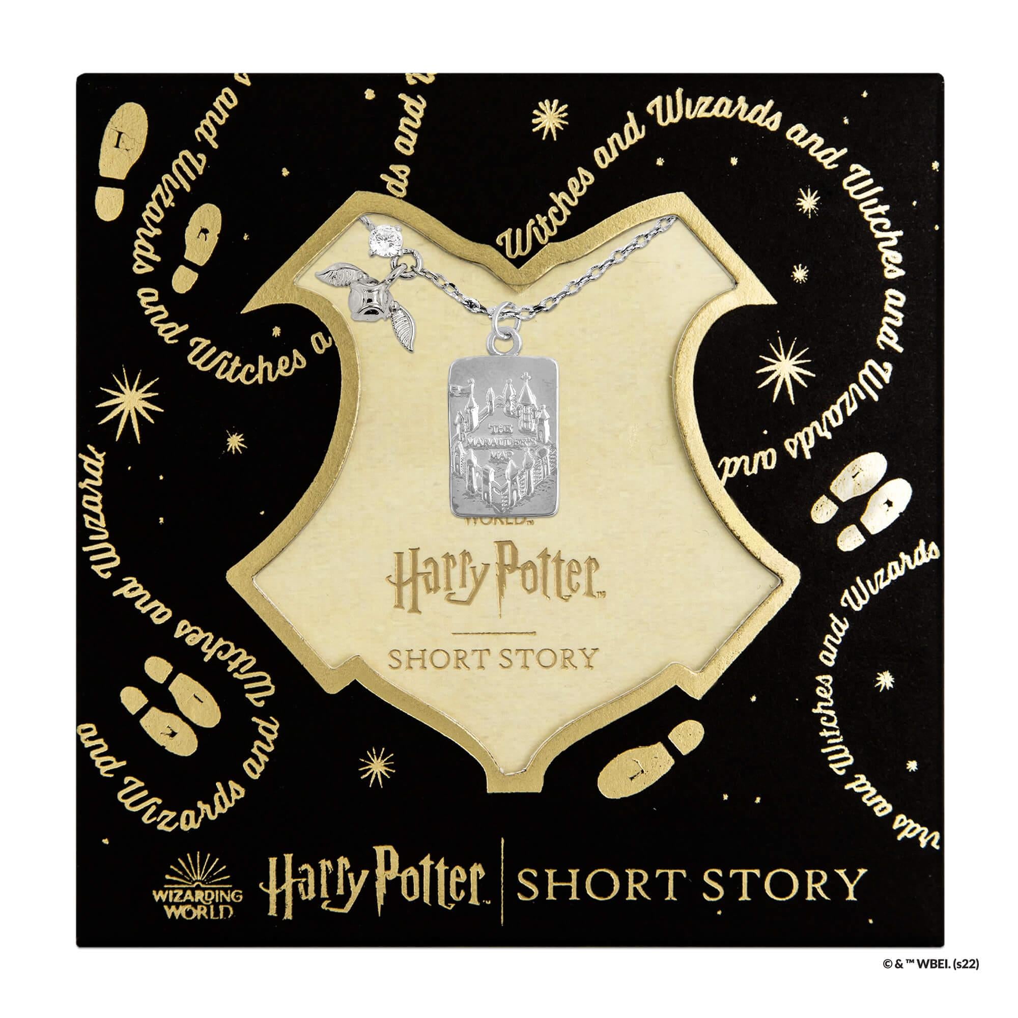 Short Story - Harry Potter Necklace Marauder's Map Silver
