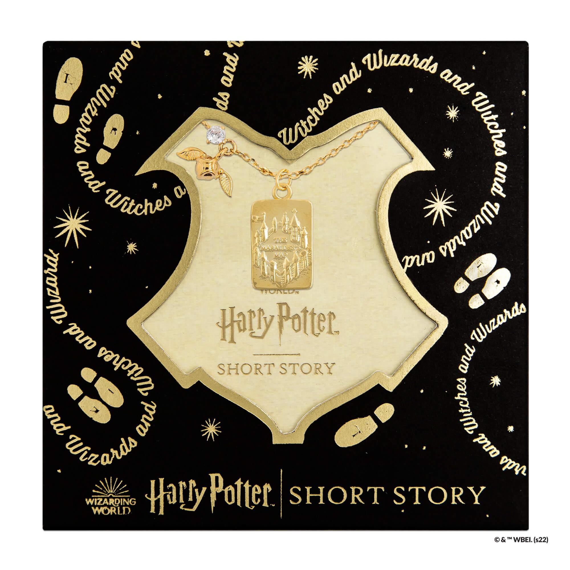 Short Story - Harry Potter Necklace Marauder's Map Gold