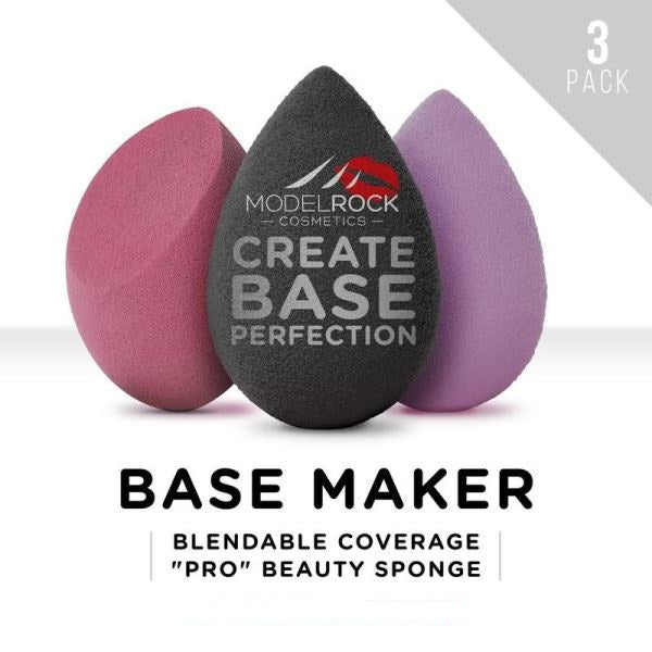 ModelRock - Base Maker Pro Beauty Sponge 3pk Mixed Colours