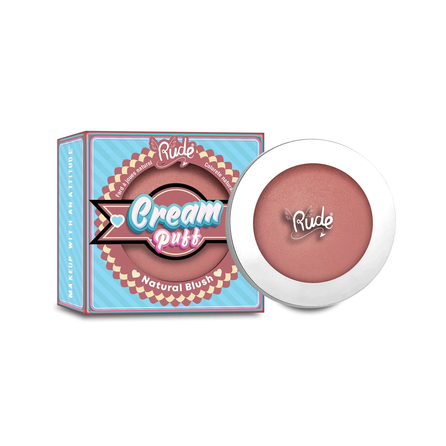 Rude Cosmetics - Cream Puff Natural Blush Mochi