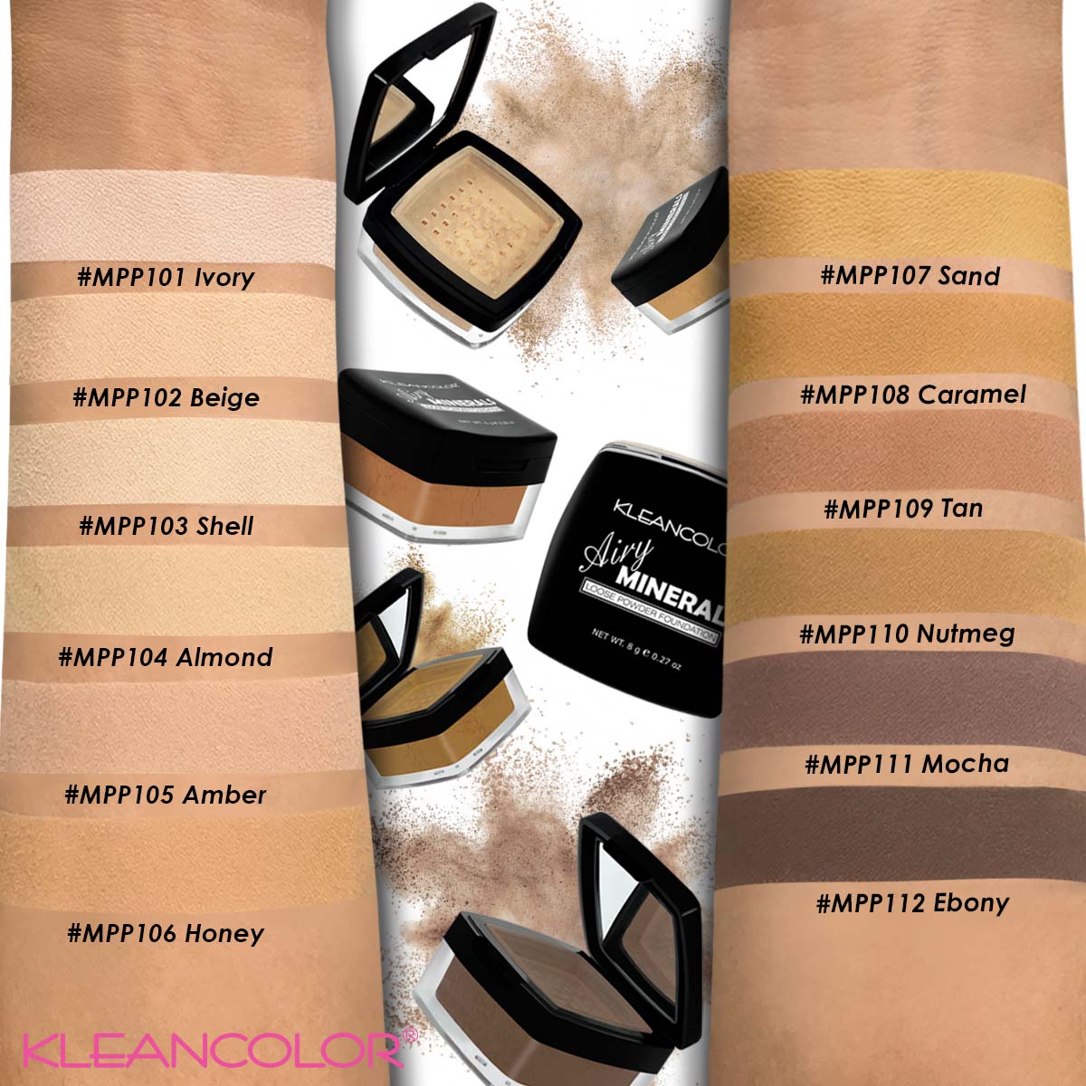 Kleancolor - Airy Minerals Loose Powder Foundation Ivory