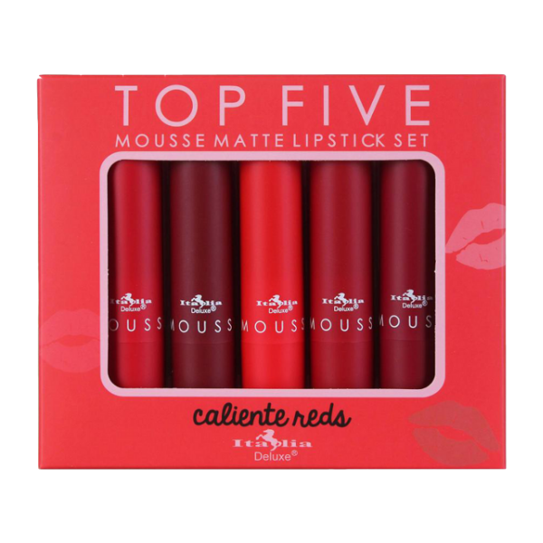 Italia Deluxe - Mousse Matte Lipstick Set Caliente Reds