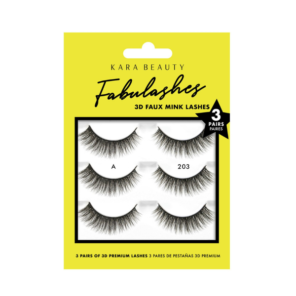 Kara Beauty - 3pk Fabulashes 3D Faux Mink Lashes KA3203