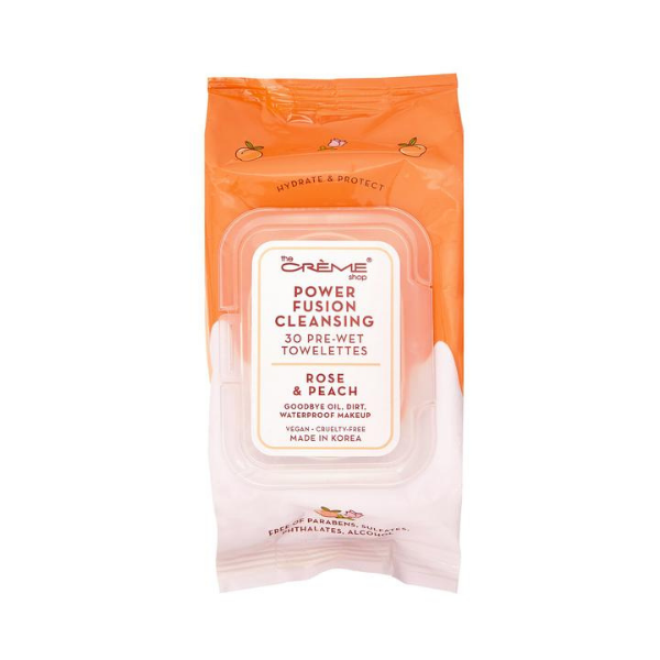 The Creme Shop - Hello Kitty Power Fusion Cleansing 30 Pre-Wet Towelettes - Rose & Peach
