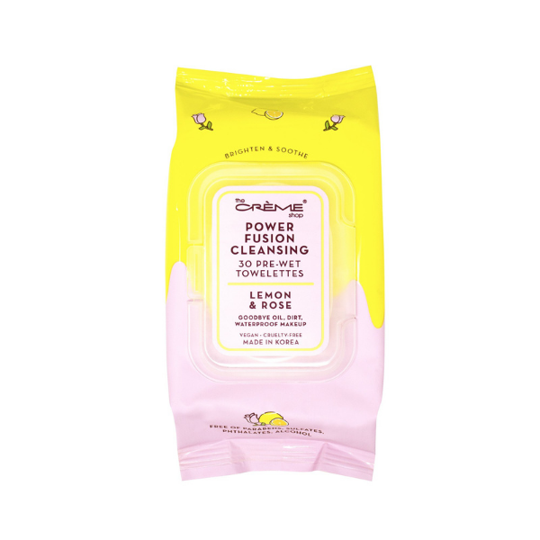 The Creme Shop - Hello Kitty Power Fusion Cleansing 30 Pre-Wet Towelettes - Lemon & Rose
