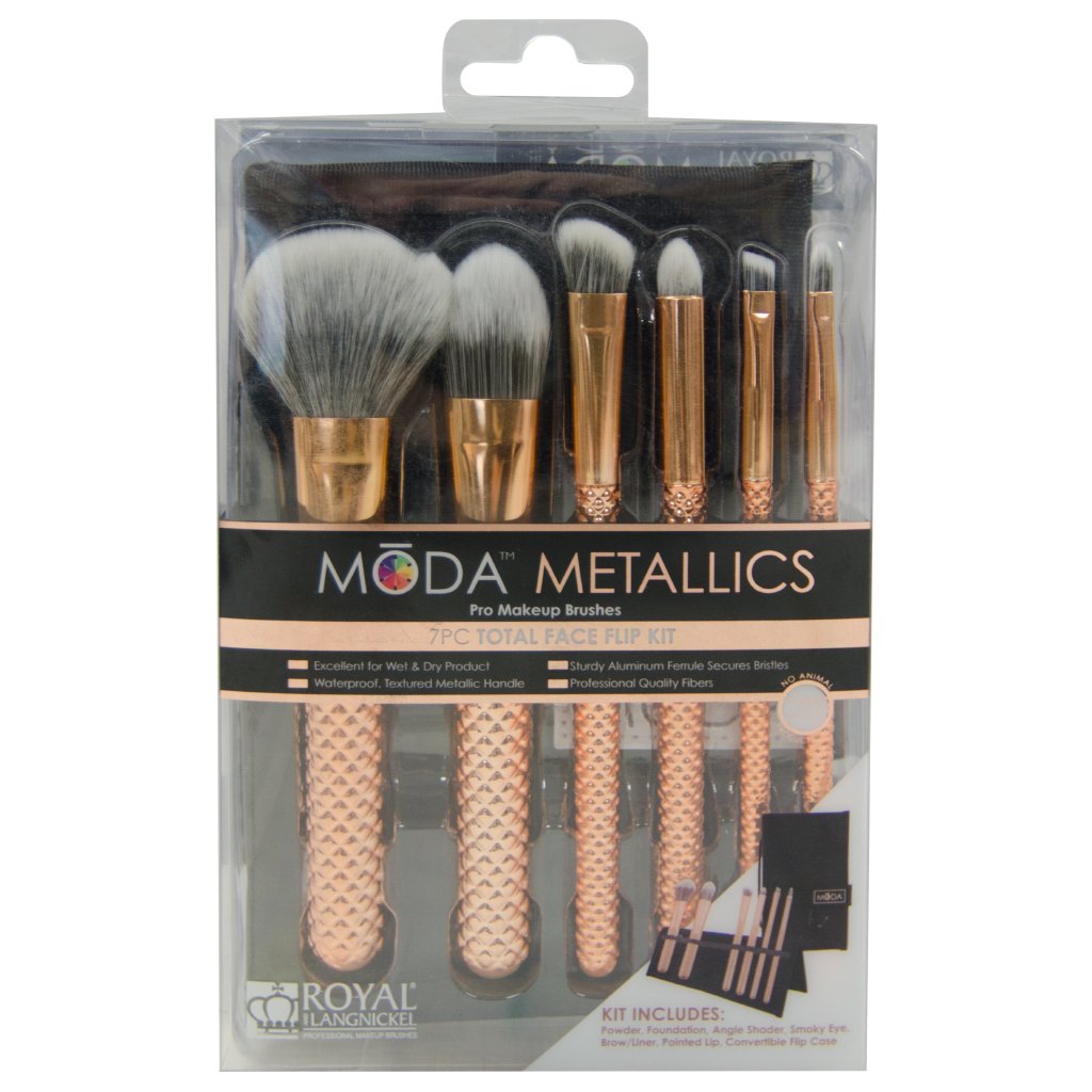 Moda - Metallics 7pc Rose Gold Total Face Kit