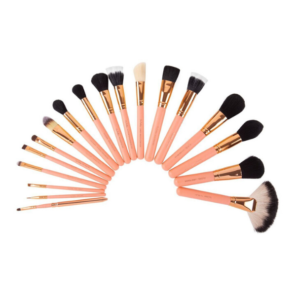 BeBella Cosmetics - Rose Gold Pro 18pc Brush Set