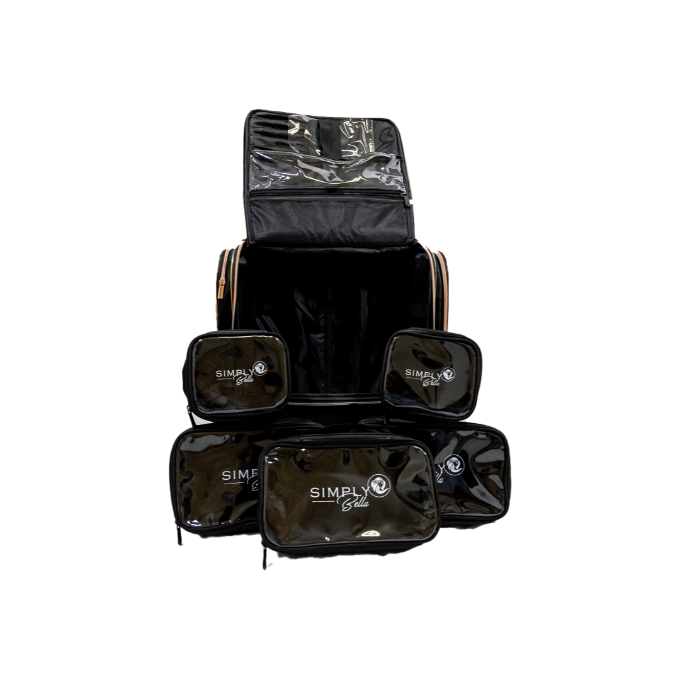 Simply Bella - Makeup Train Luggage Rose Gold  Discount Beauty Boutique