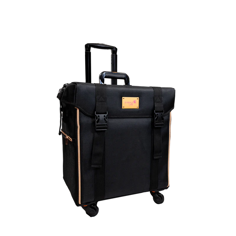 Simply Bella - 2 in 1 Professional Makeup Luggage With Compartments Black