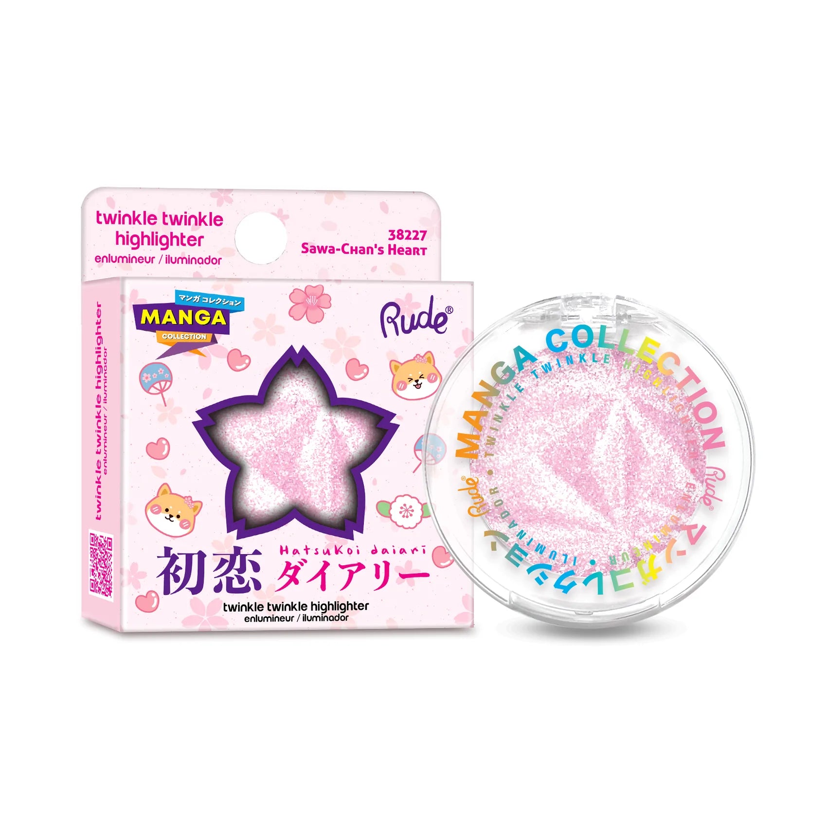 Rude Cosmetics - Manga Collection Twinkle Twinkle Highlighter Sawa-Chan's Heart