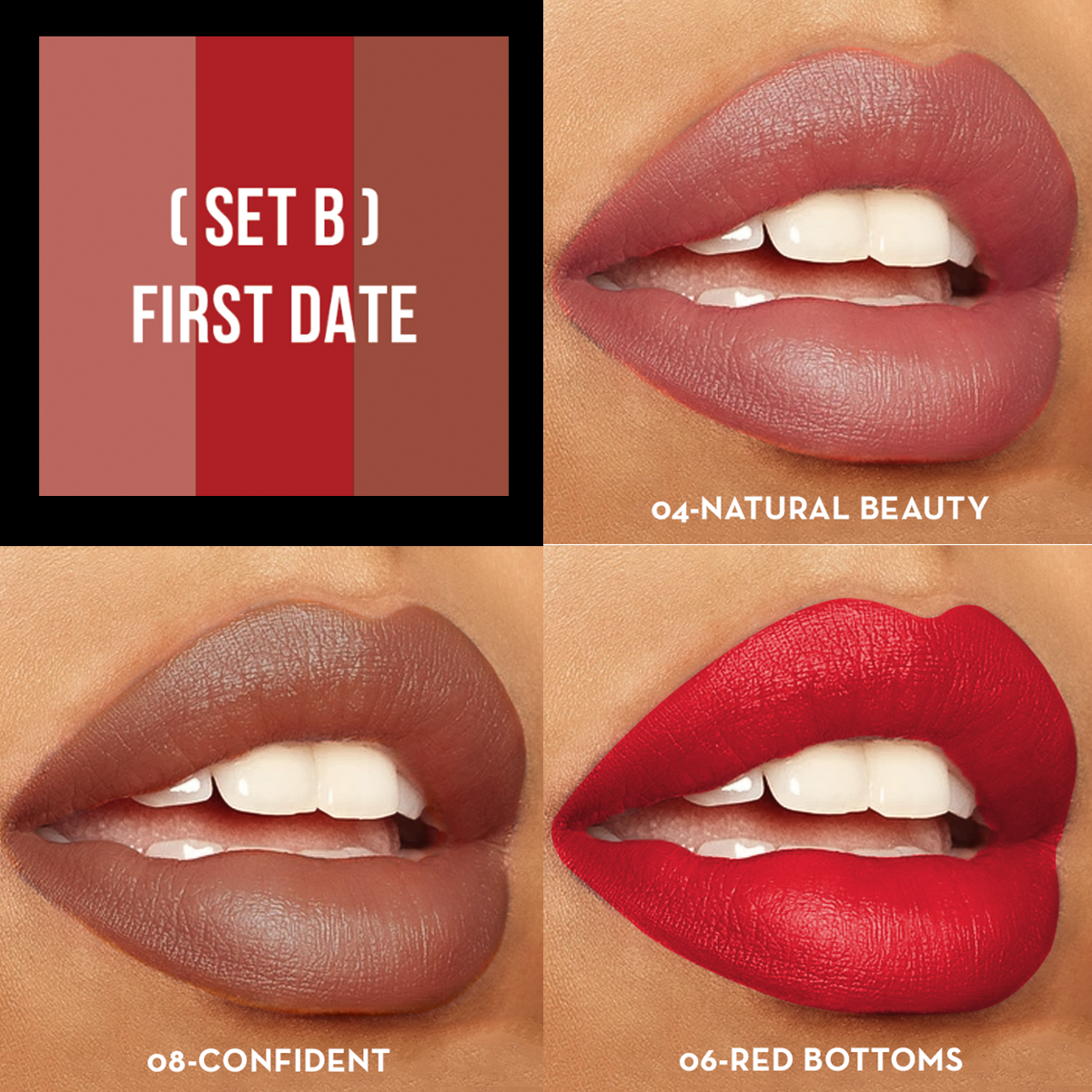 Italia Deluxe - Sexy Trio Lipstick Set First Date