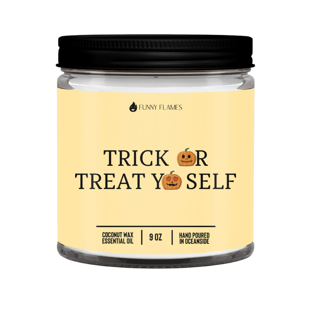 Funny Flames Candle Co - Trick Or Treat Yo'self - Pumpkin Spice Scented Fall Candle