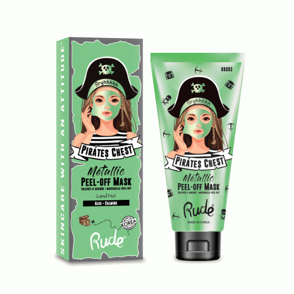 Rude Cosmetics - Pirate's Chest Metallic Peel-off Mask - Land Ho! (Calming)