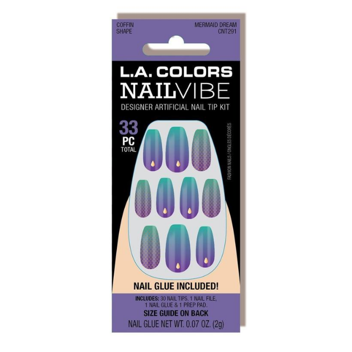 L.A. Colors - Nail Vibe Nail Kit Mermaid Dream