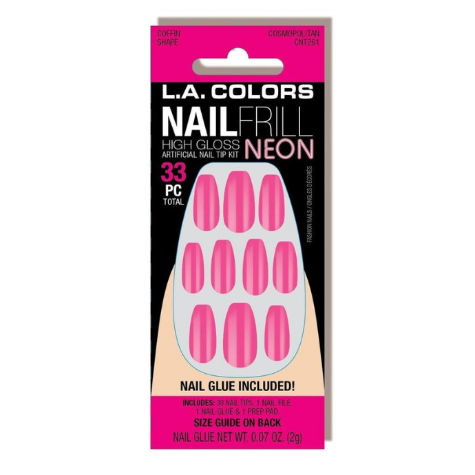 L.A. Colors - Nail Frill Neon Nail Kit Cosmopolitan