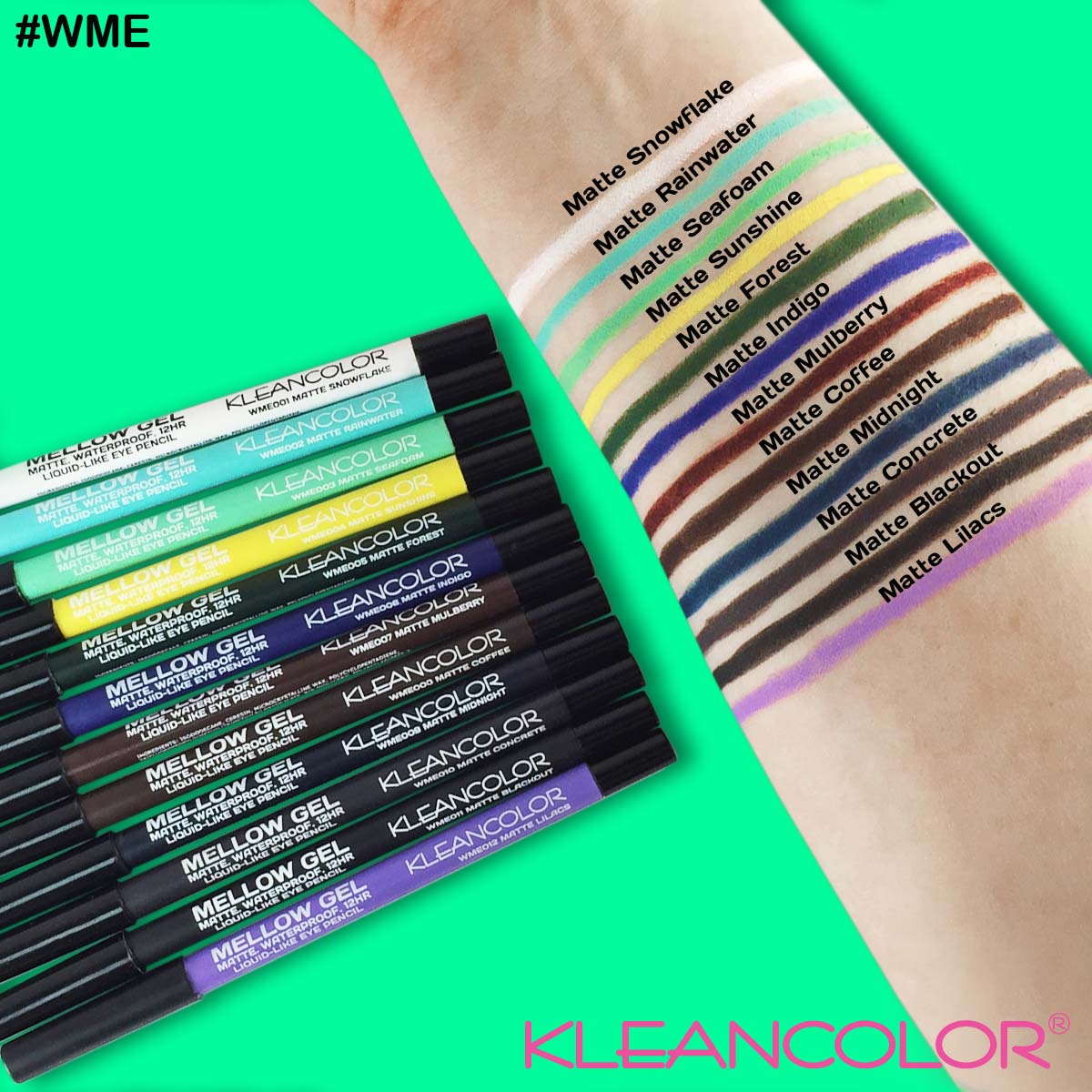 Kleancolor - Mellow Gel Eye Pencil Matte