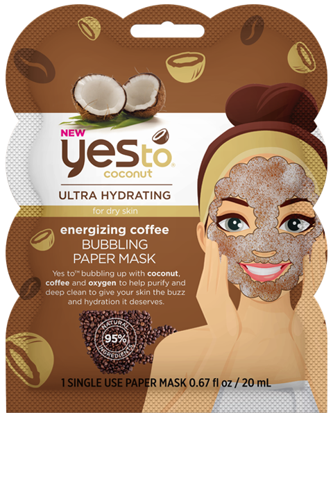 Yes To - Coconut Energizing Coffee Bubbling Paper Mask