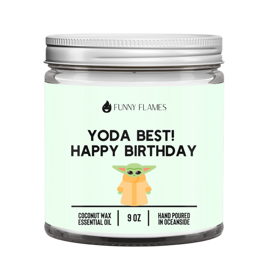 Funny Flames Candle Co - Yoda Best, Happy Birthday