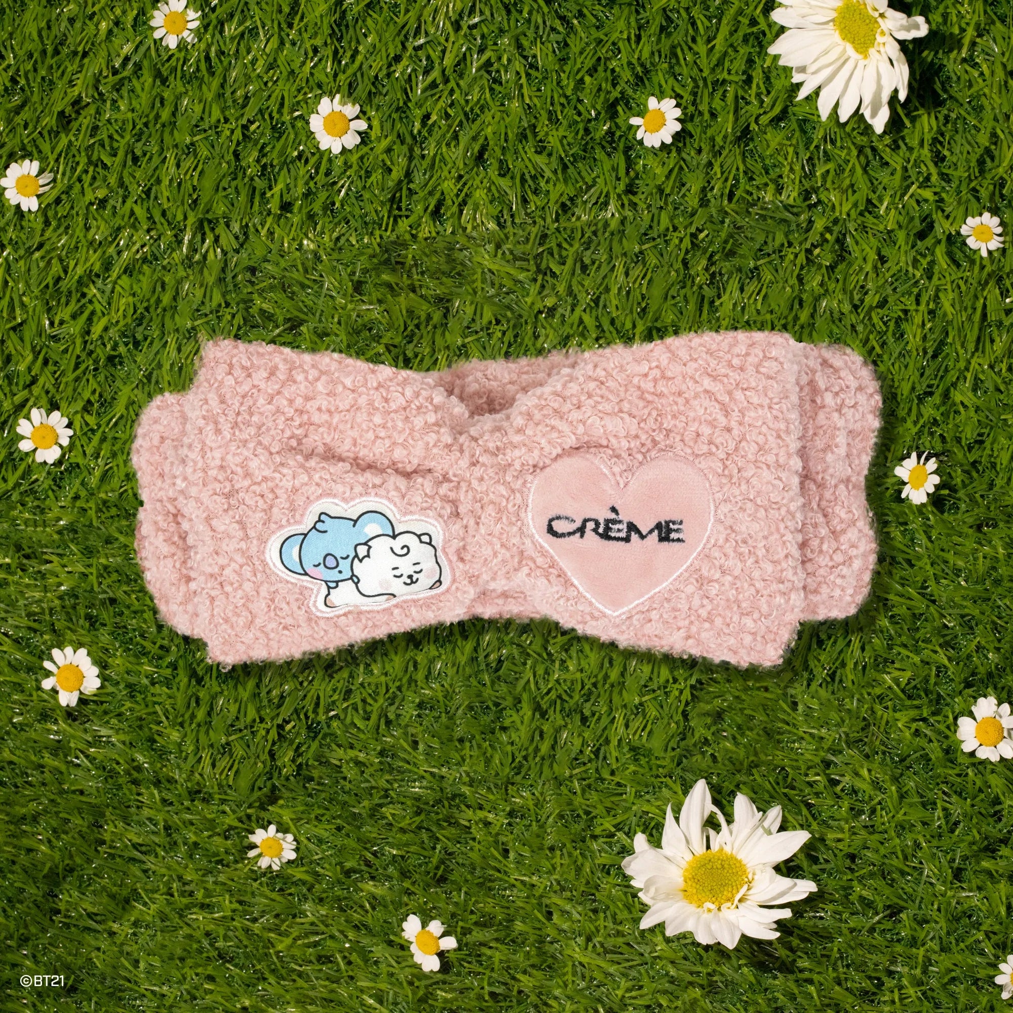 The Creme Shop - BT21 BABY Plush Spa Teddy Headyband - Rosy Blush
