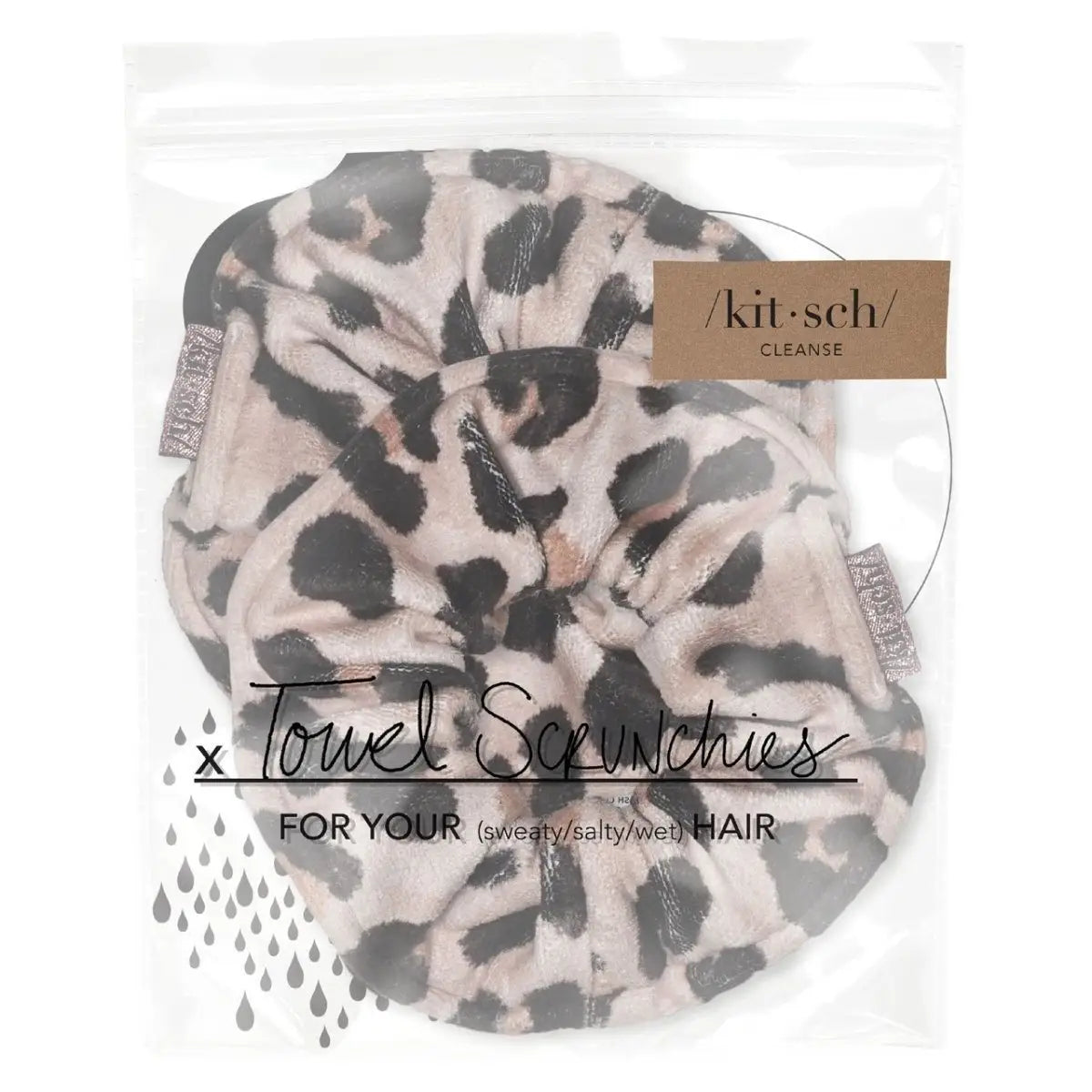 Kitsch - Towel Scrunchie 2 Pack - Leopard