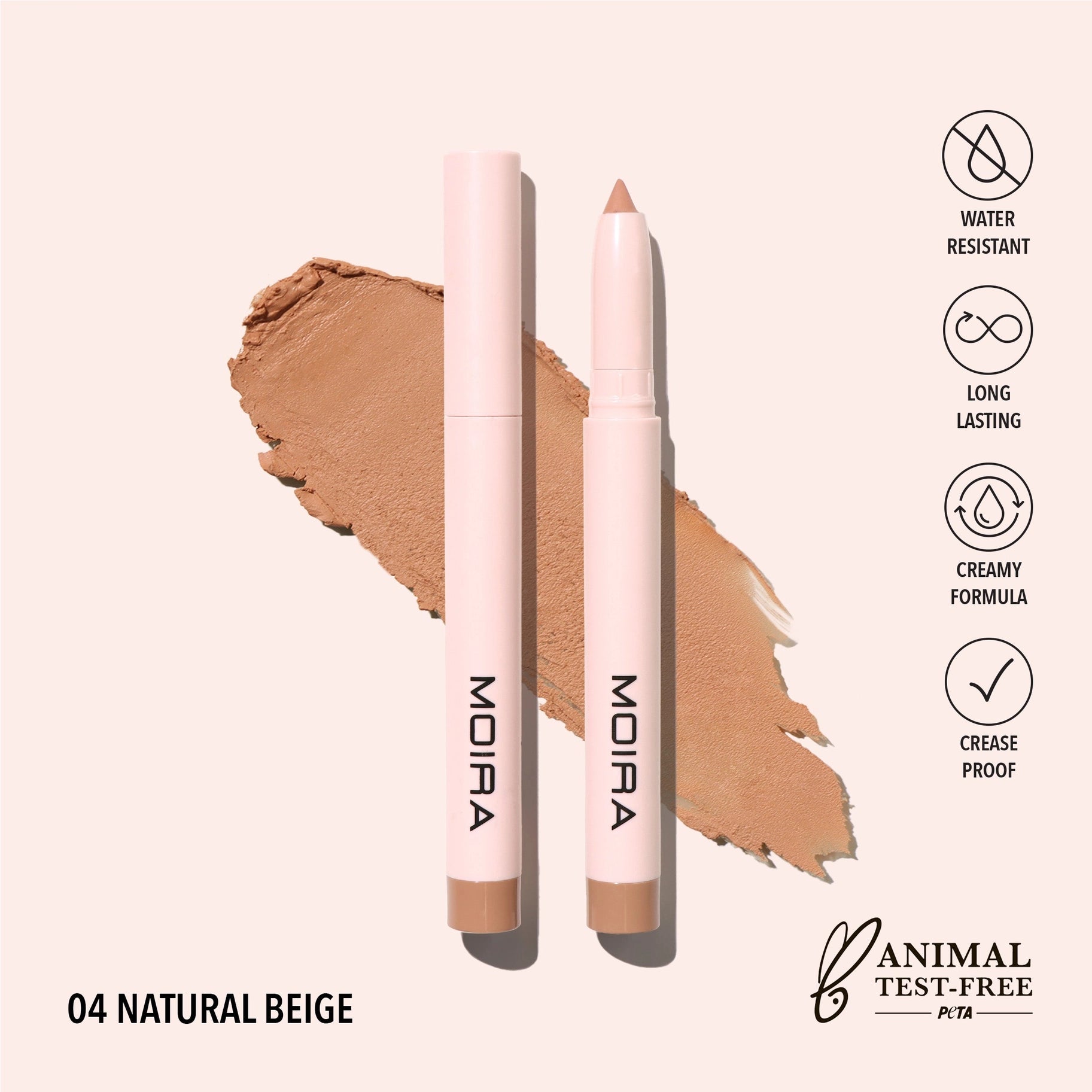 Moira Beauty - At Glance Stick Shadow Natural Beige