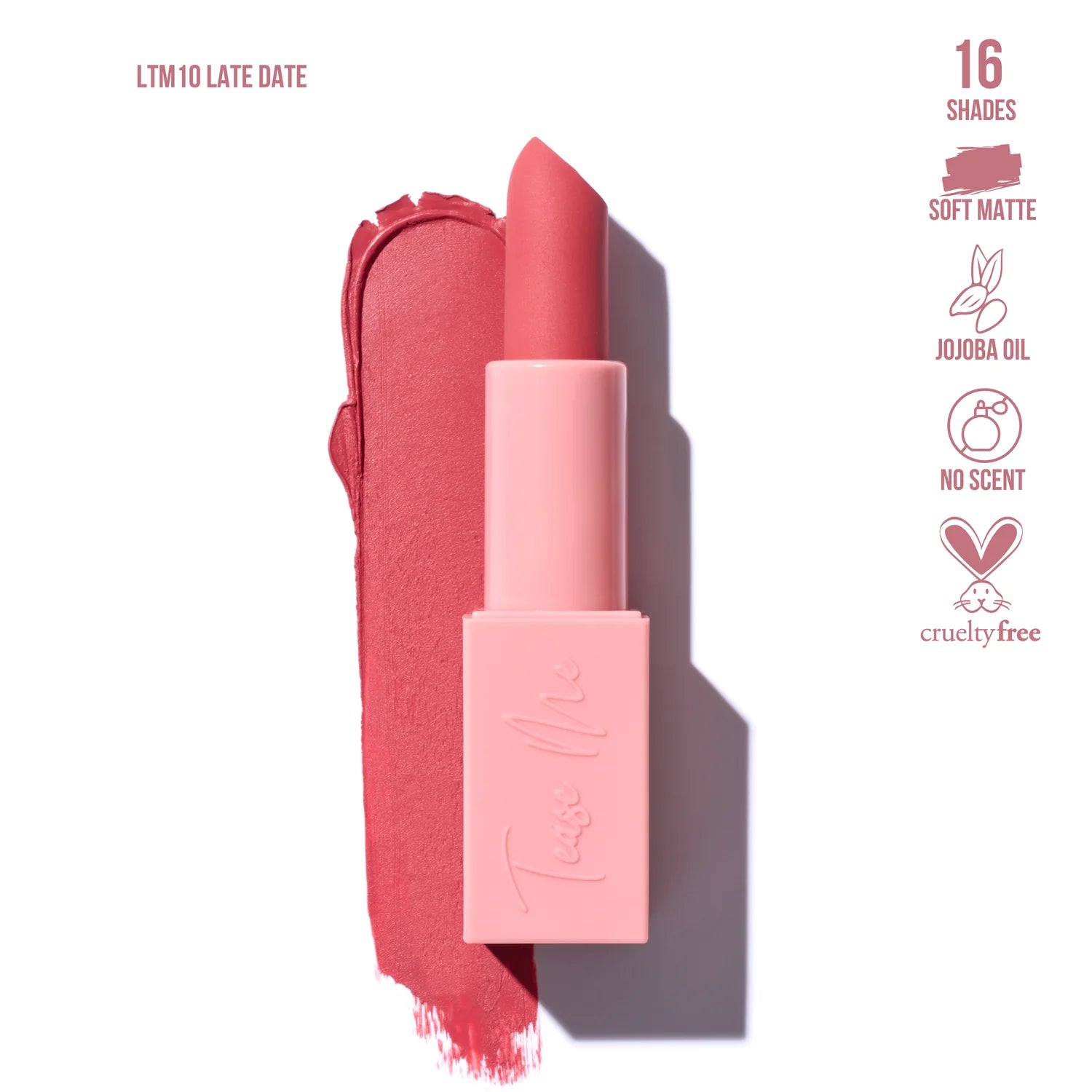 Beauty Creations - Tease Me Collection Lipstick - Late Date