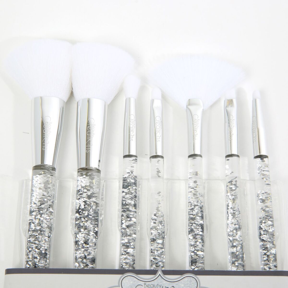 Beauty Creations - Silver Liquid Sparkle 7pc Brush Set