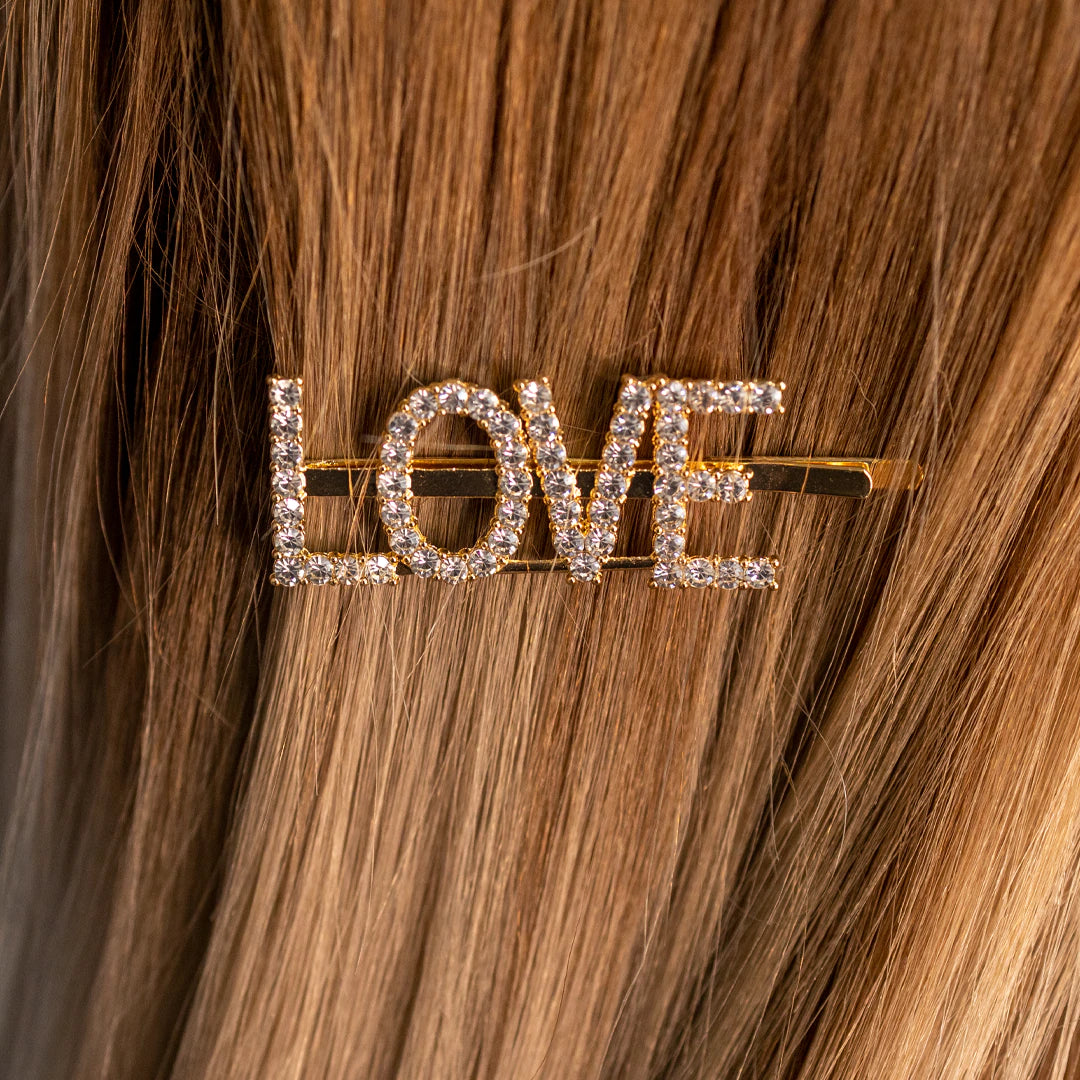 J.Babe - Sparkly Hair Clips - Love