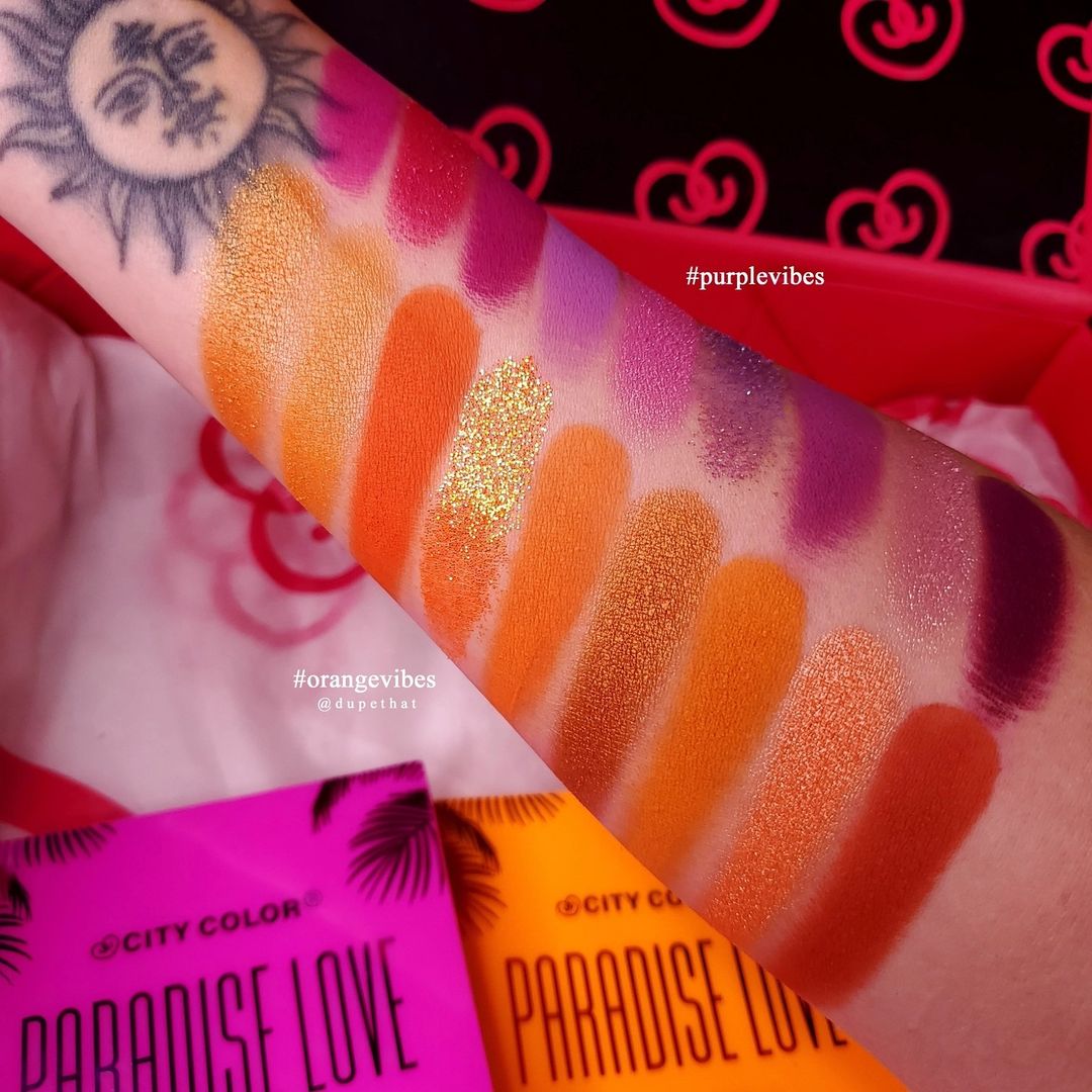 City Color - Paradise Love Collection #OrangeVibes Palette