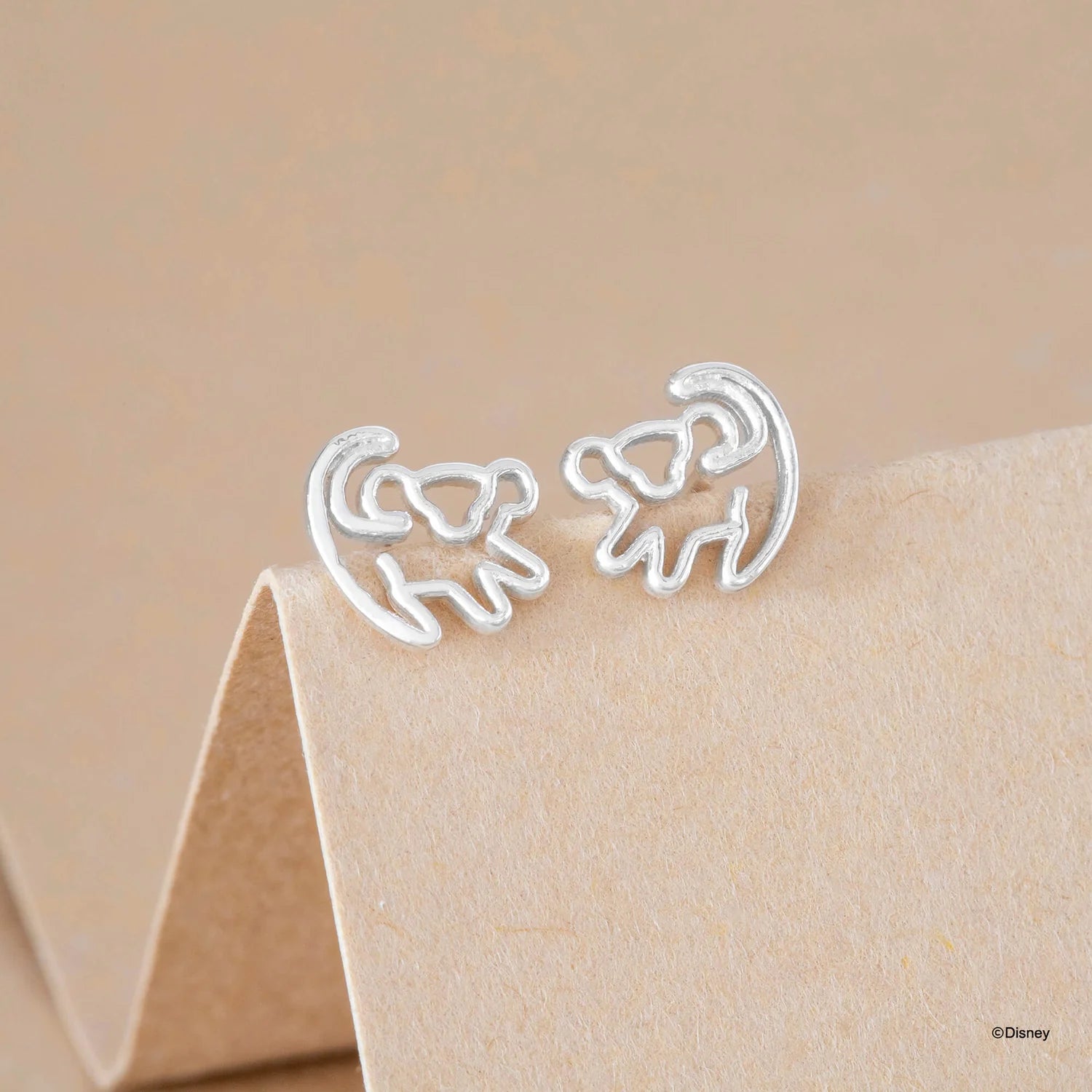 Short Story - The Lion King Earring Simba Symbol Stencil Silver