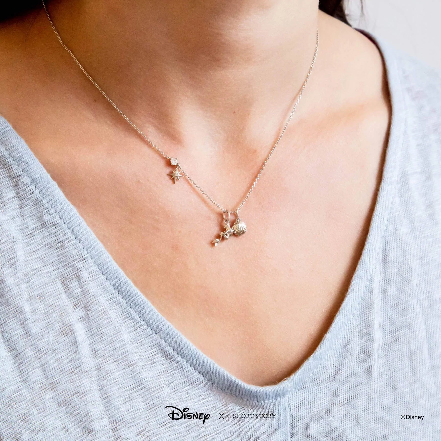 Short Story - Disney Necklace Little Mermaid Silver
