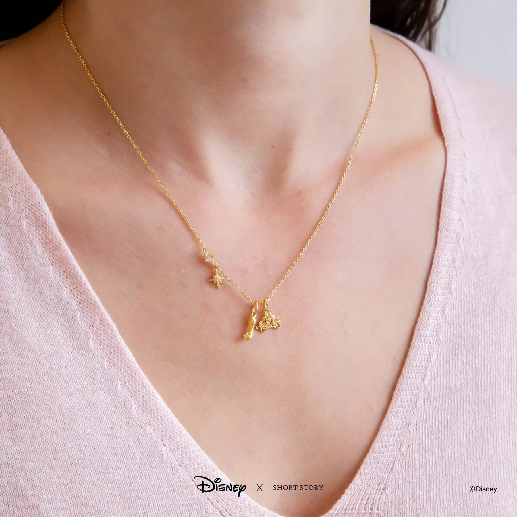 Short Story - Disney Necklace Cinderella Gold