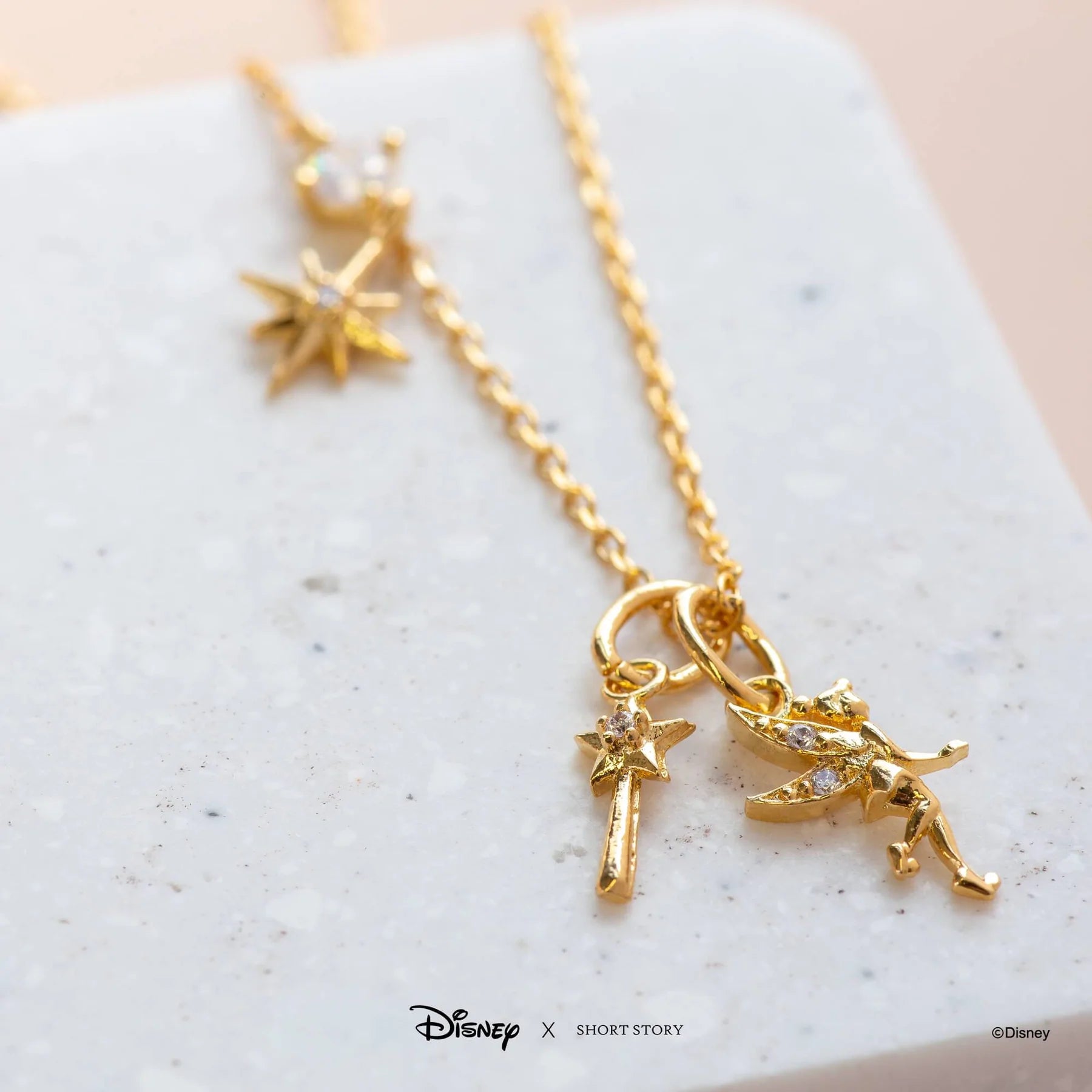 Short Story - Disney Necklace Tinker Bell Gold