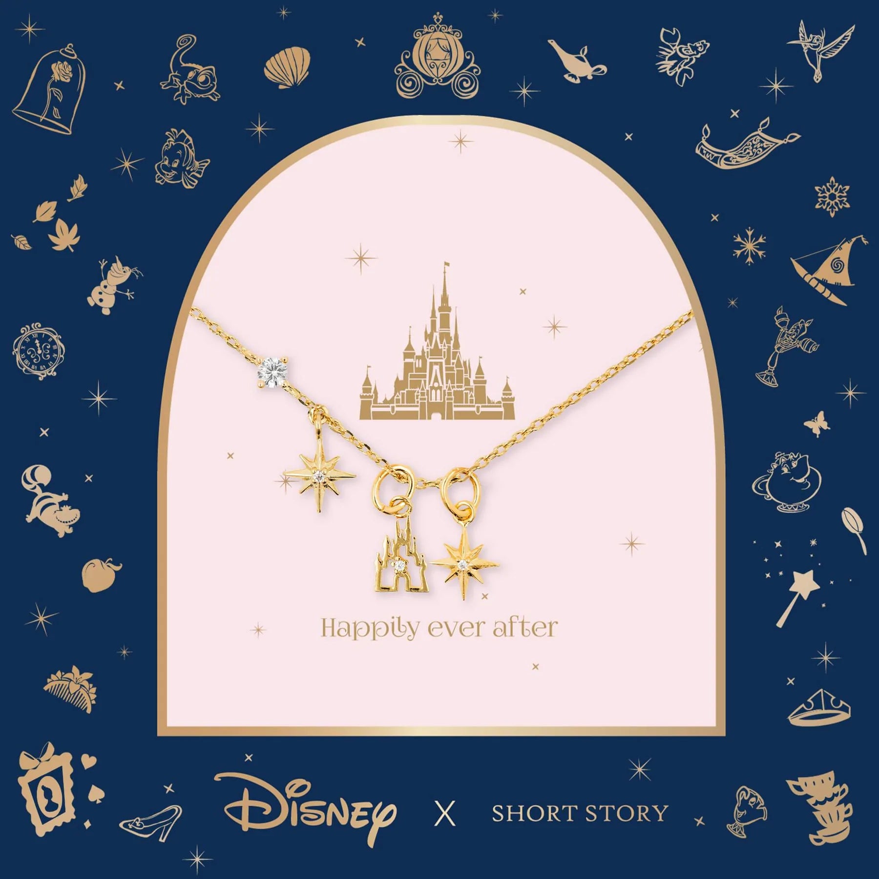 Short Story - Disney Necklace Castle Gold