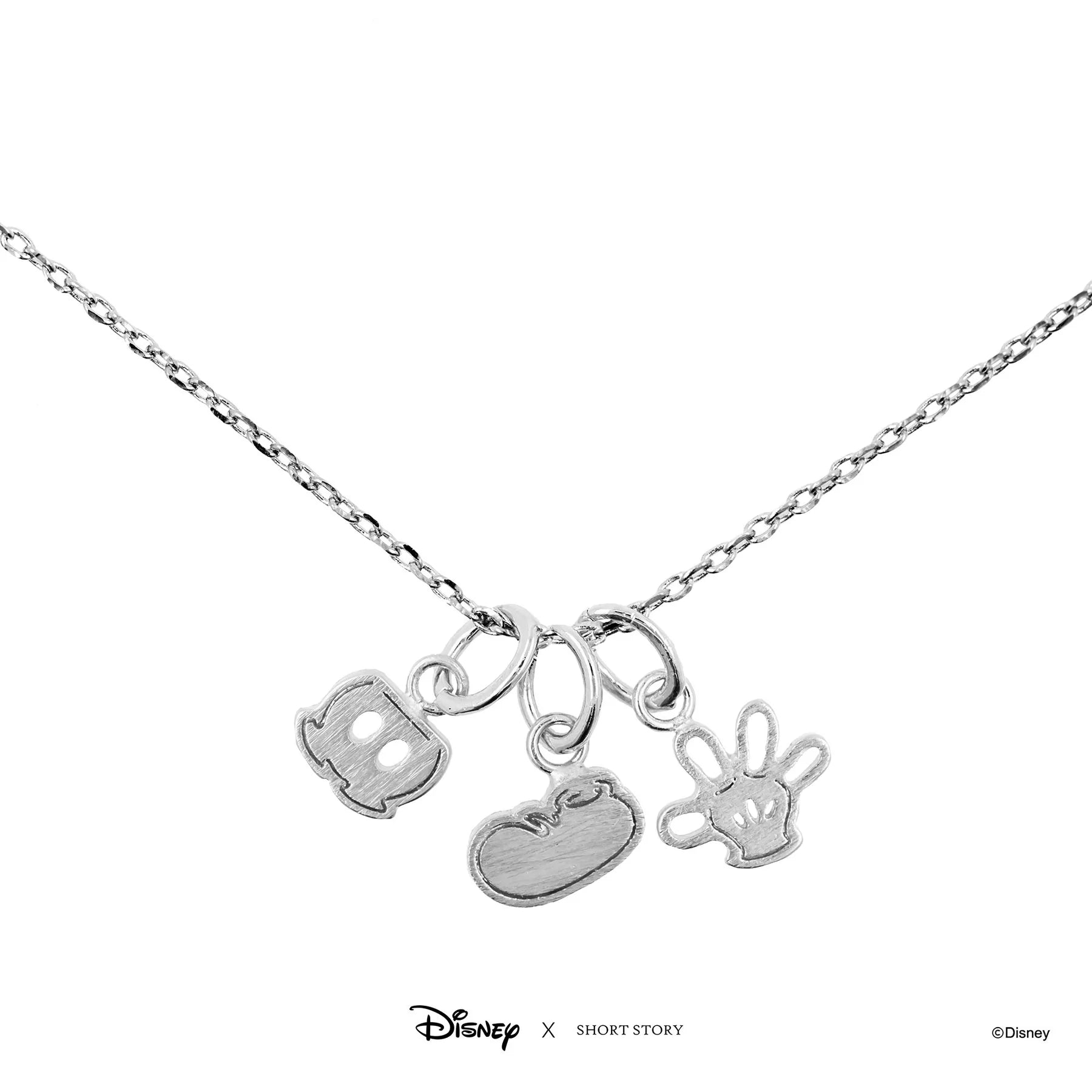 Short Story - Disney Necklace Mickey Shorts Shoe Glove Silver