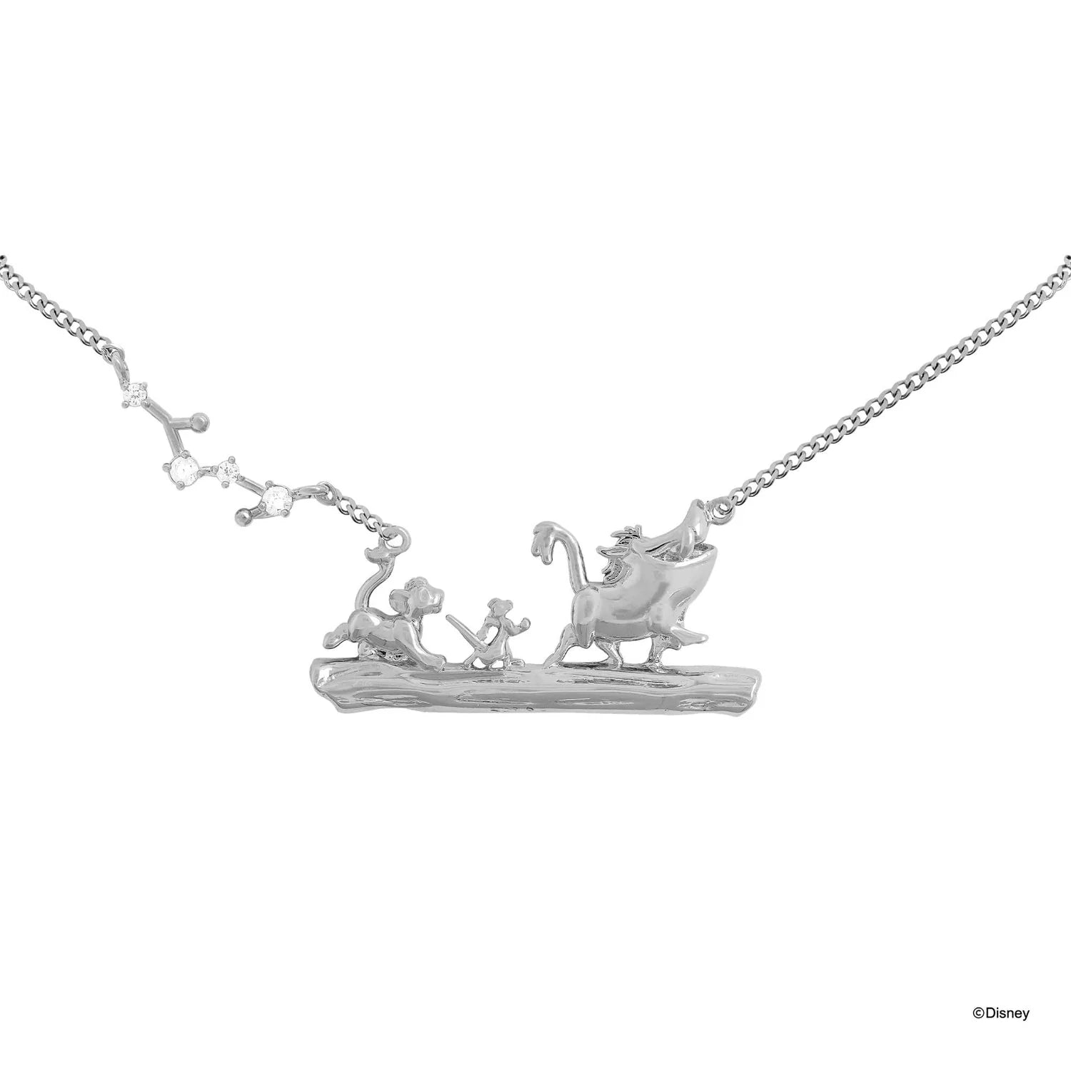 Short Story - The Lion King Necklace Diamante No Worries Silver