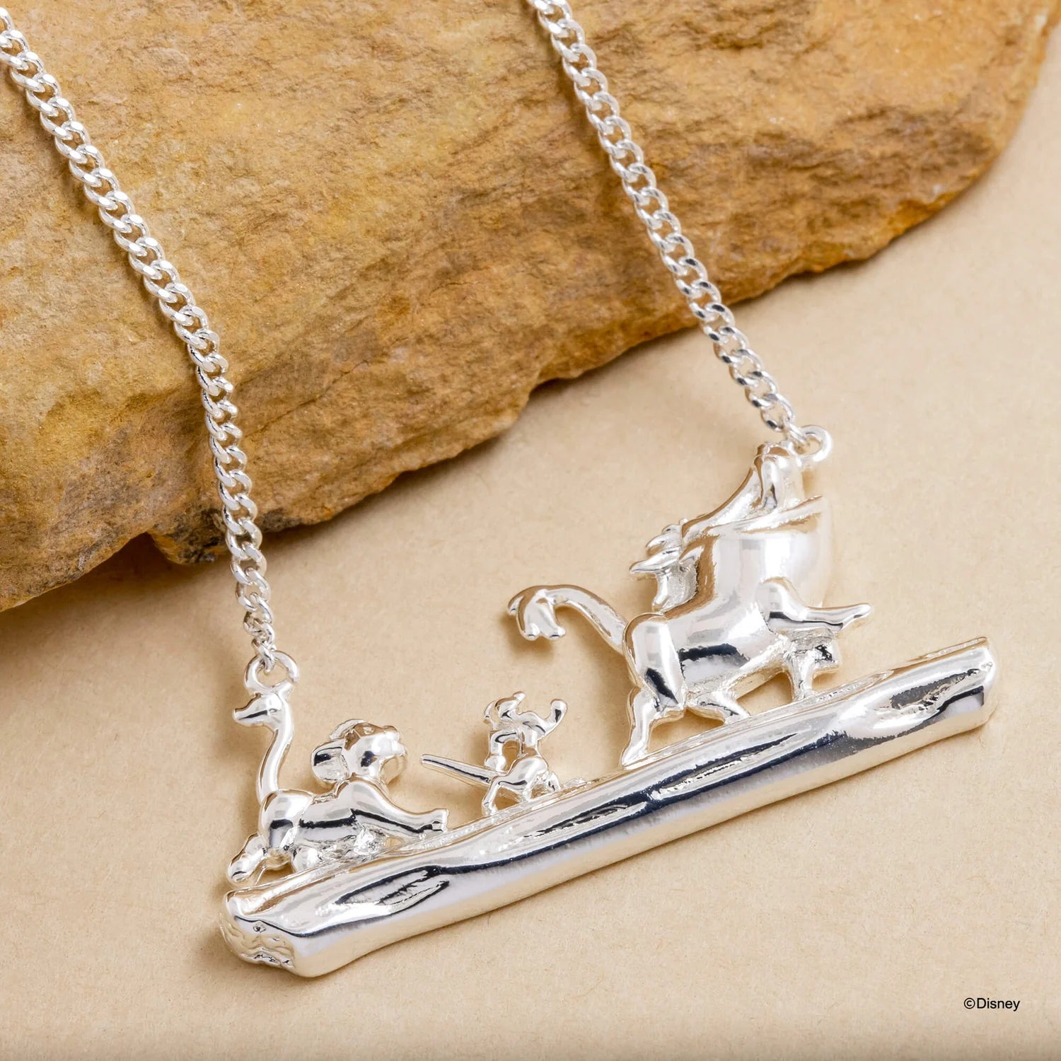 Short Story - The Lion King Necklace Diamante No Worries Silver