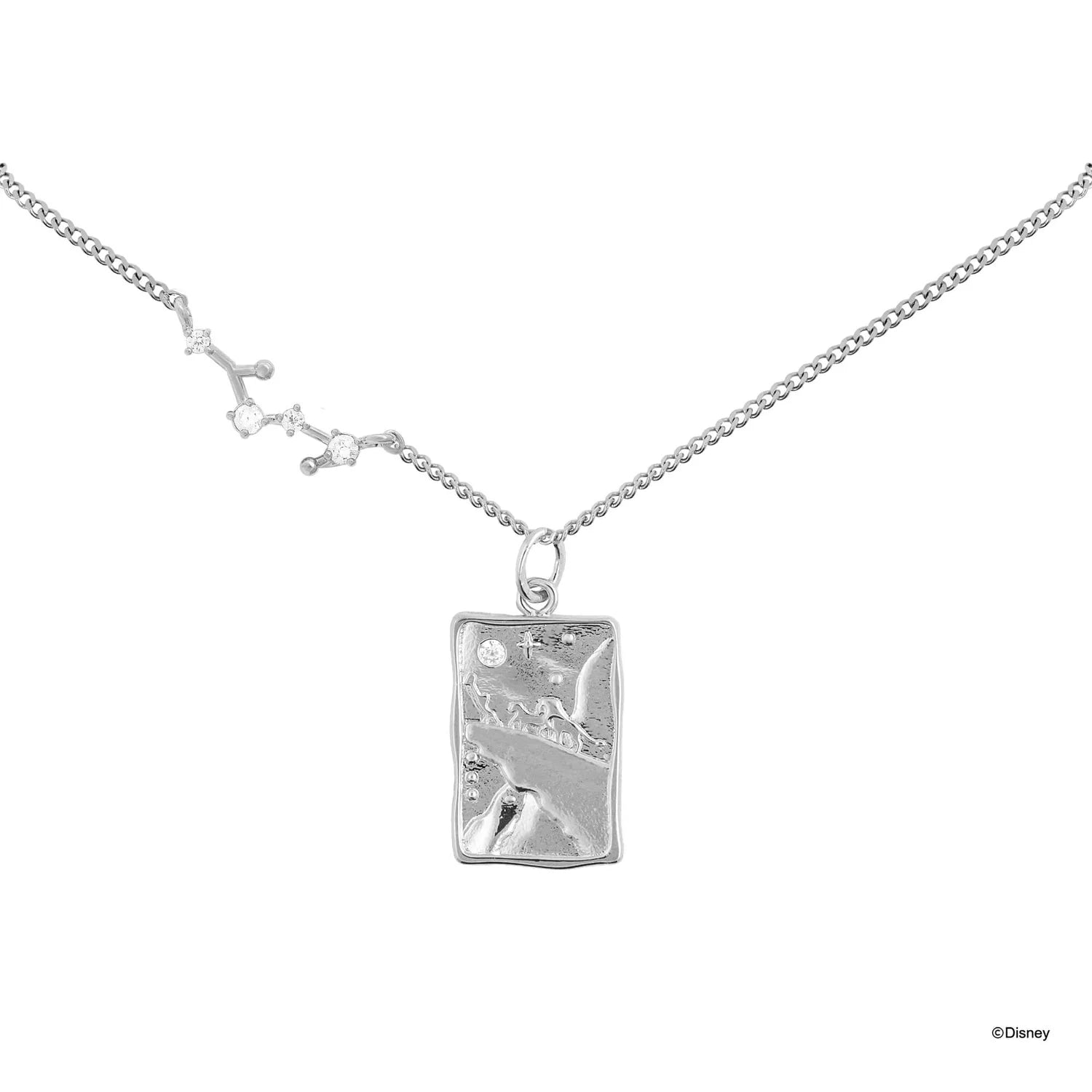 Short Story - The Lion King Necklace Diamante Pride Rock Silver