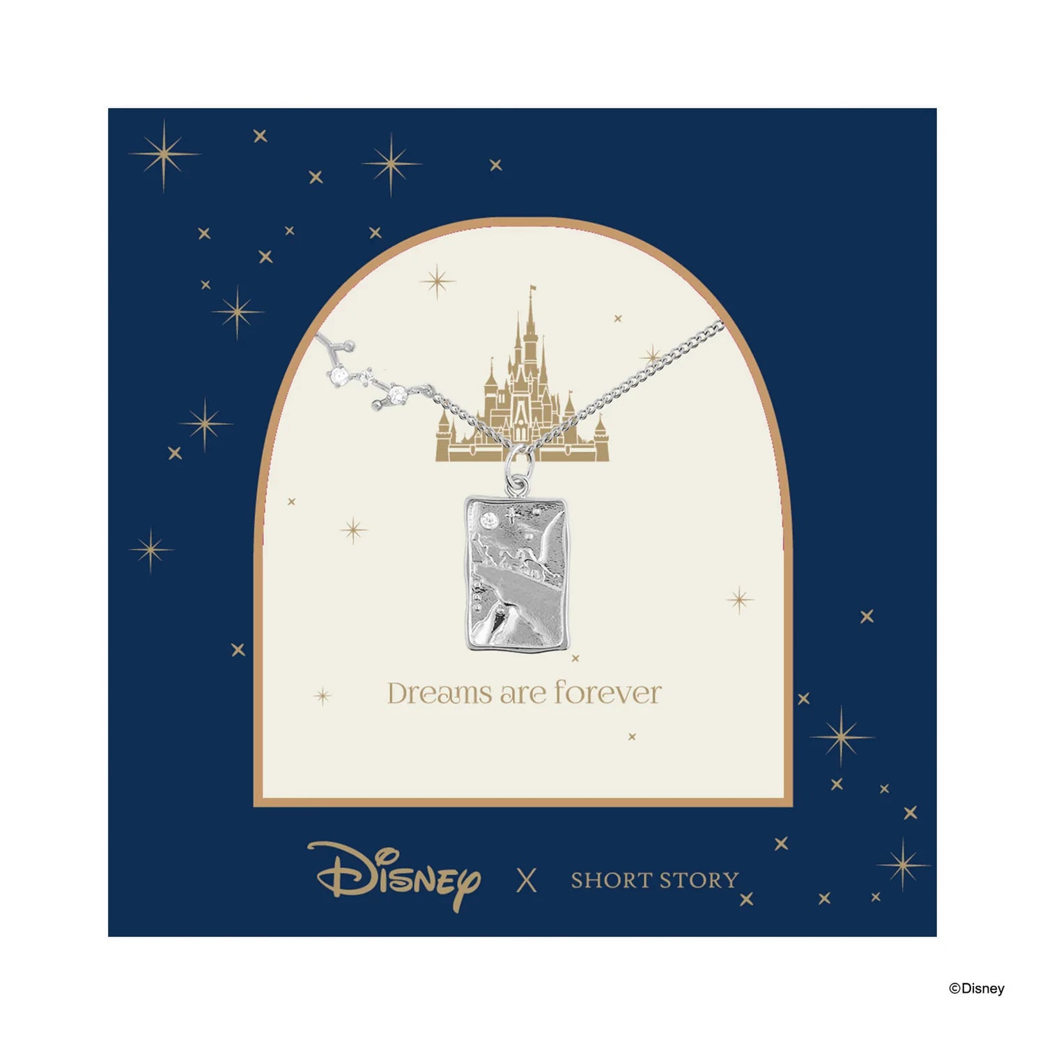 Short Story - The Lion King Necklace Diamante Pride Rock Silver