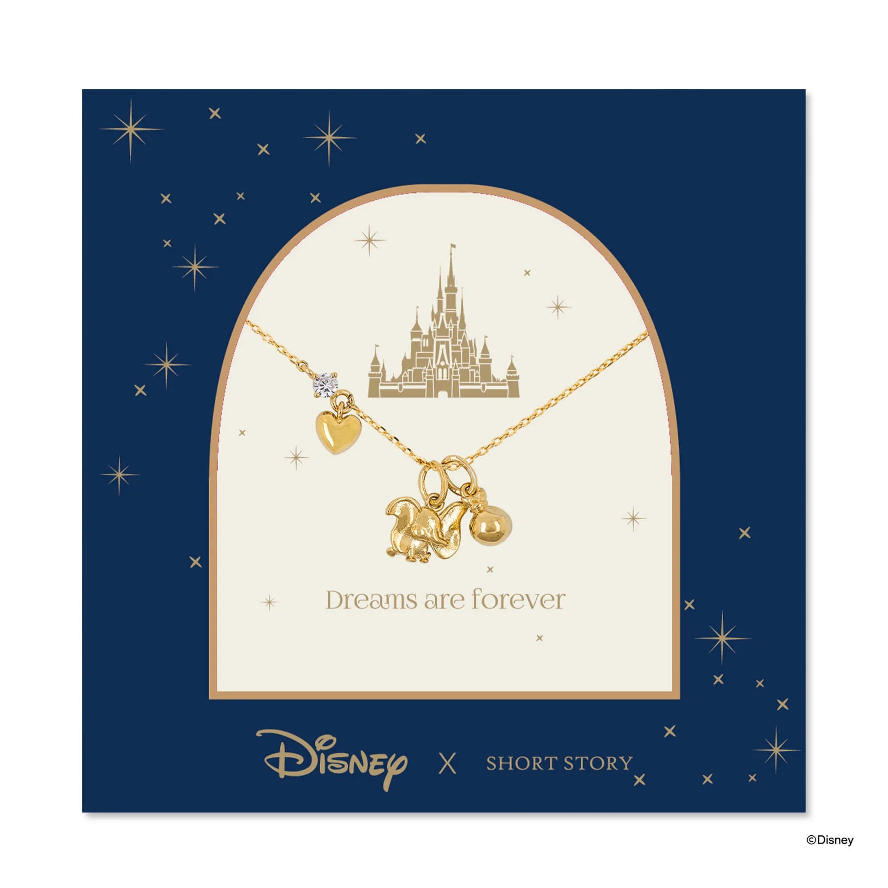 Short Story - Disney Necklace Dumbo Gold