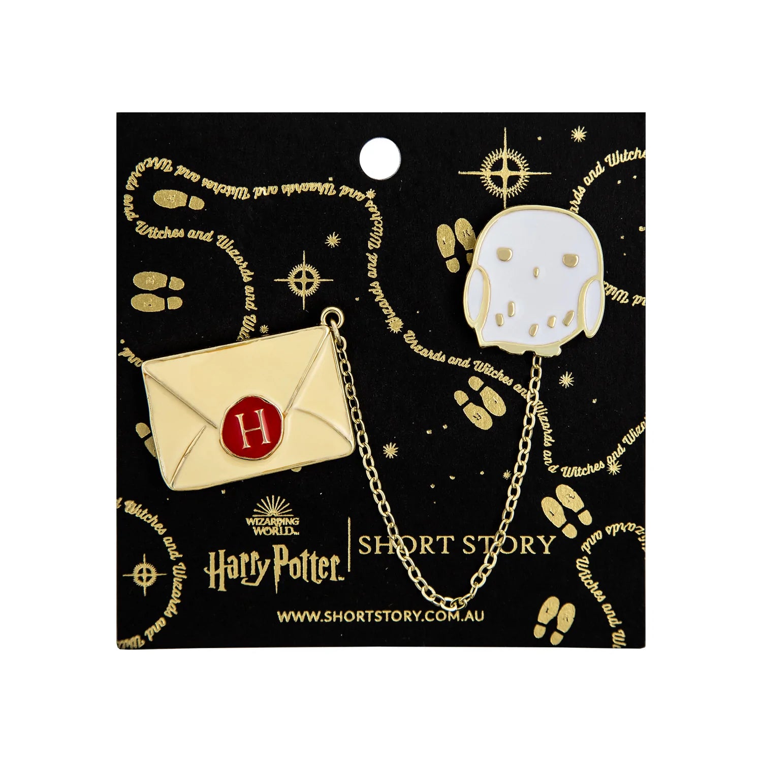 Short Story - Harry Potter Enamel Pin Hogwarts Letter & Hedwig